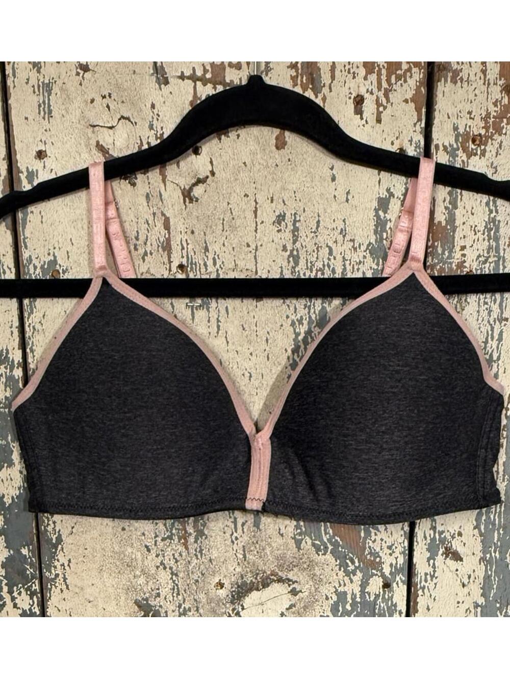 Women's Spyder bra, size 36C, gray pink lightly padded